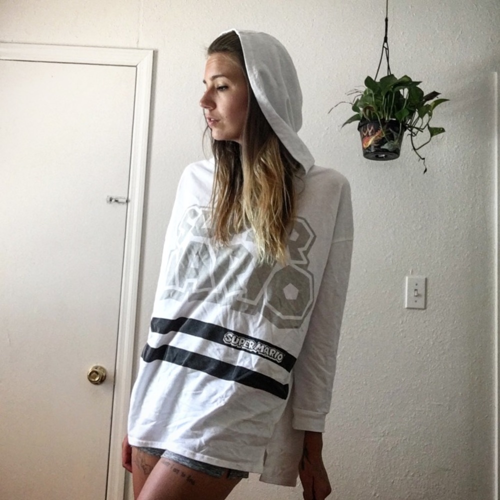 Super Mario oversized Tee Hoodie
